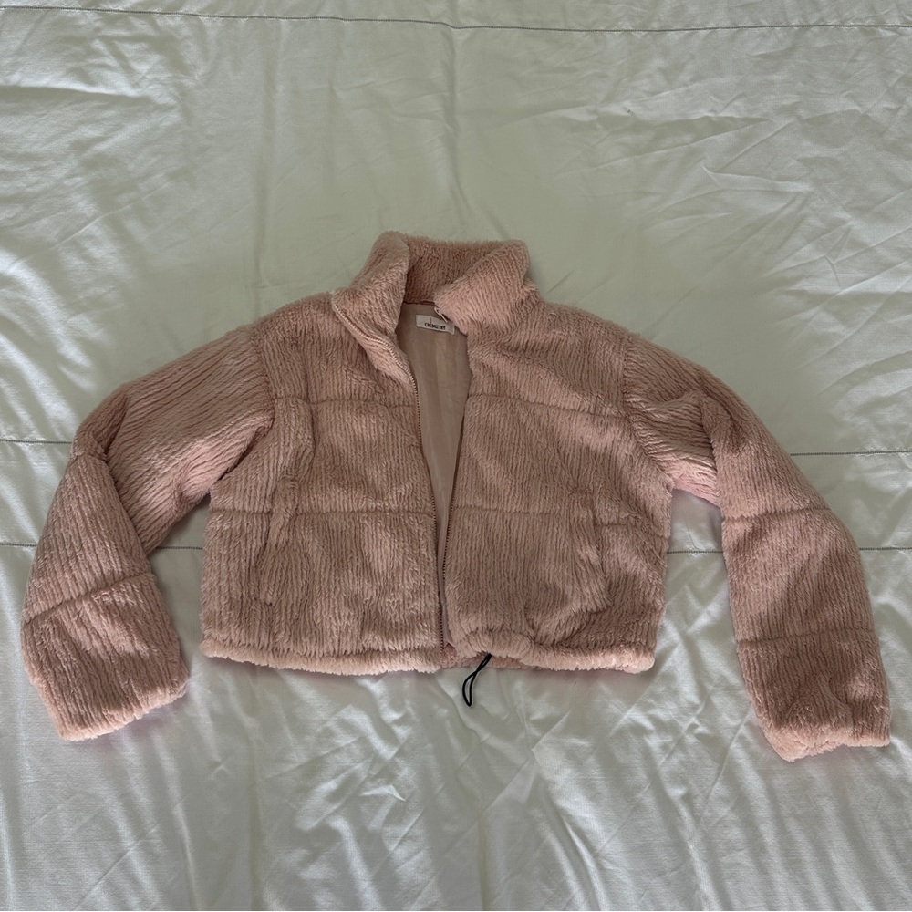 Love Chemiztry Fluffy Puffer Jacket | Pink | Size S
